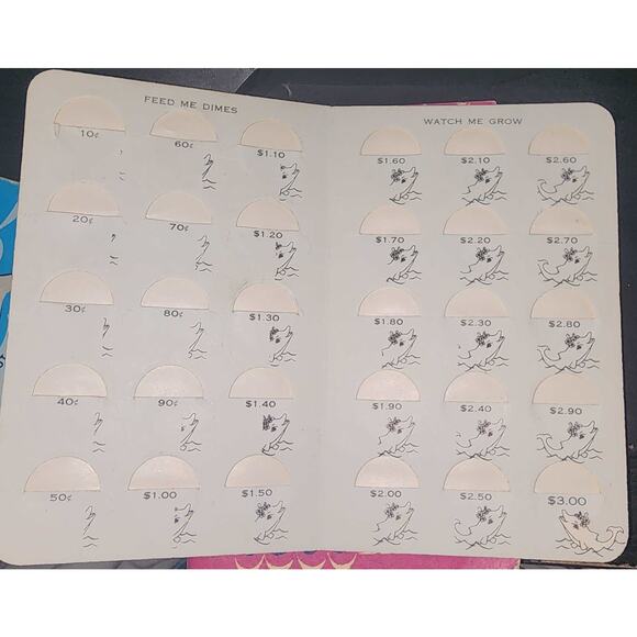 1960s Bank Coin Savers Thrifty Tiger Quarter Dolly Dolphin Dime Kansas City, MO - Picture 3 of 14